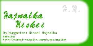 hajnalka miskei business card